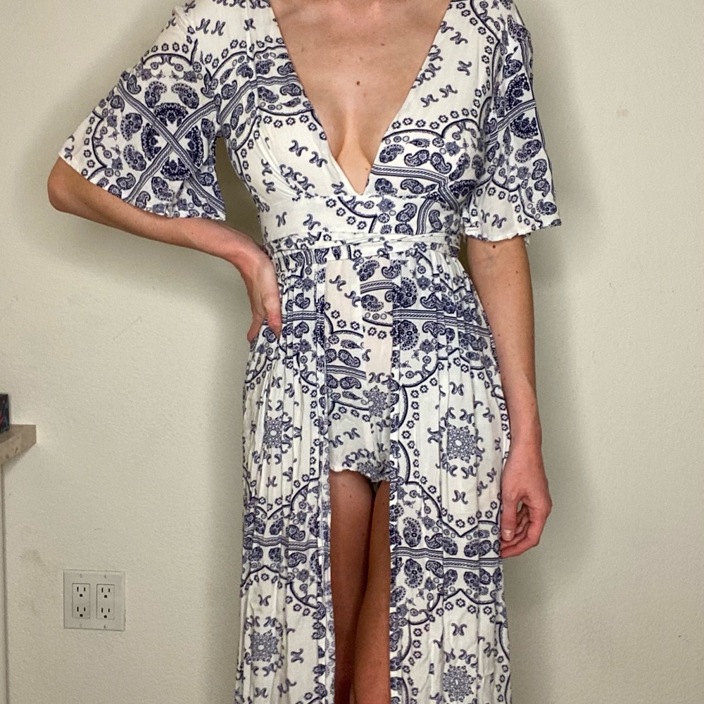 Boutique Maxi Romper with Short Front